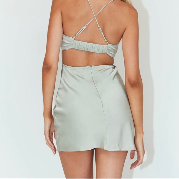 Princess Polly Sage Green Mini Dress - Picture 2 of 2